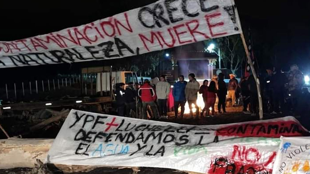 En fotos: mapuches bloquean el acceso a importantes áreas de Vaca Muerta