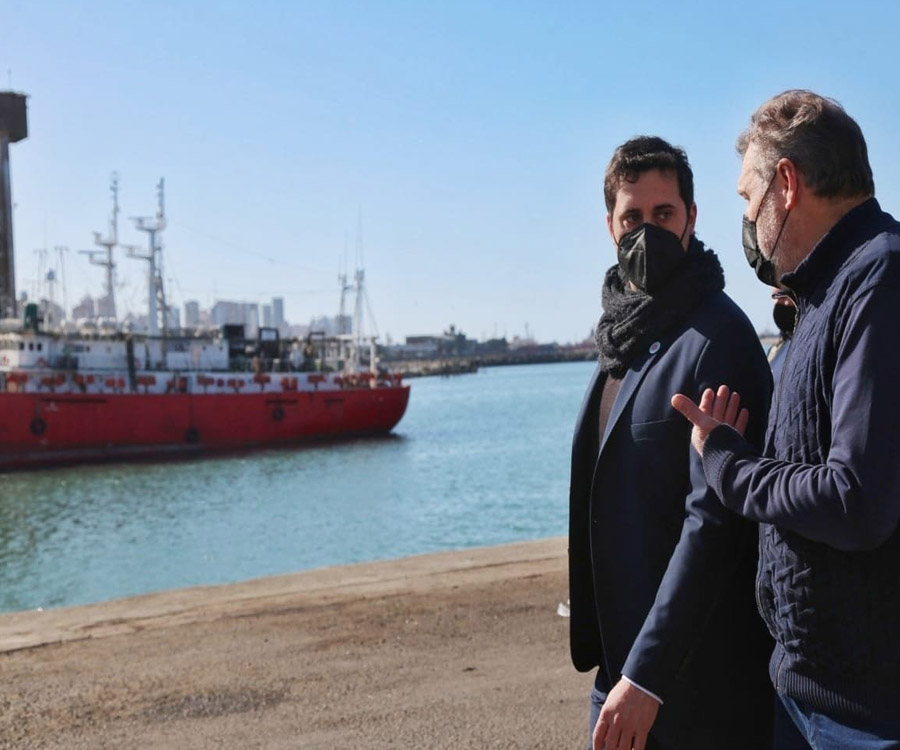 Visita de autoridades portuarias bonaerenses al puerto de Mar del Plata