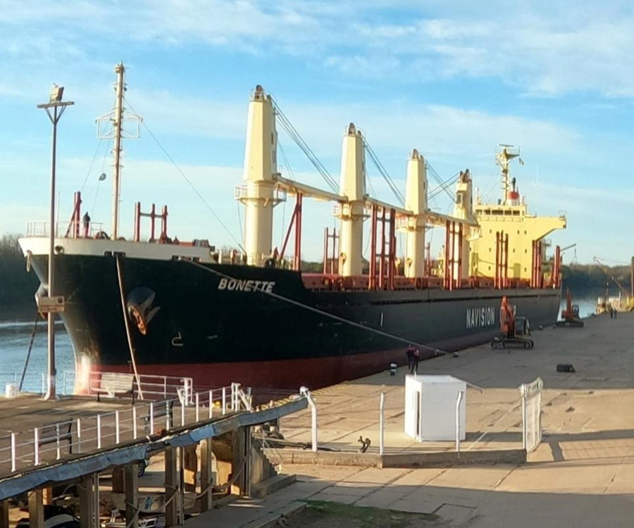 Nueva exportación a la India desde los puertos de Concepción del Uruguay e Ibicuy