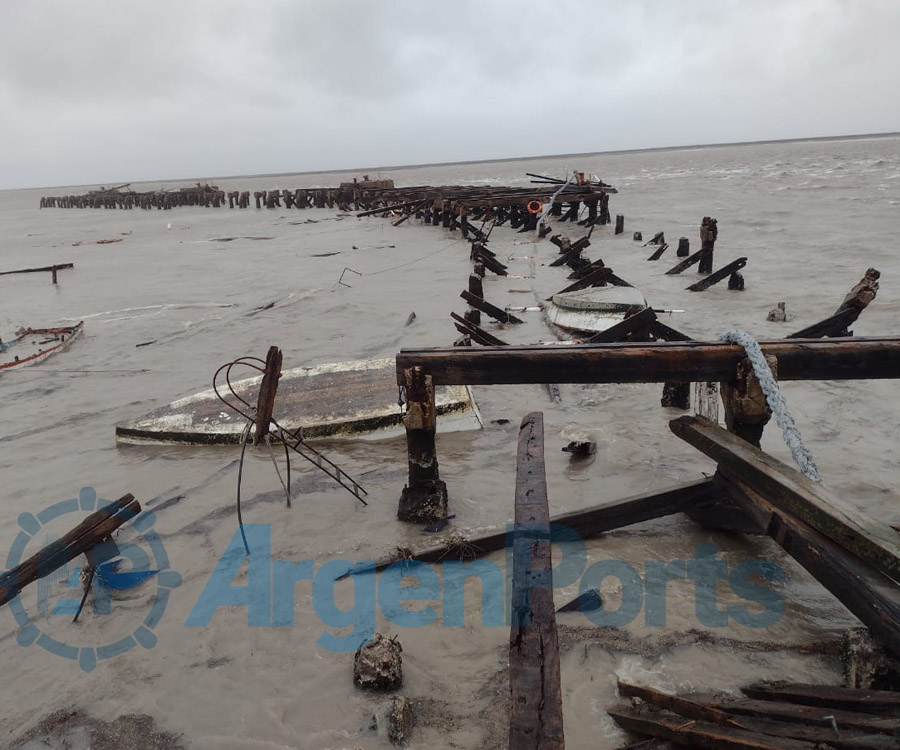 Bahía Blanca: una terrible sudestada se llevó el histórico muelle Cuatreros