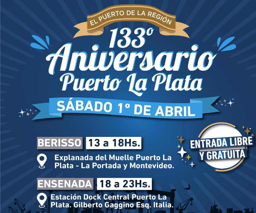 El Puerto La Plata celebra sus 133 años junto a la comunidad