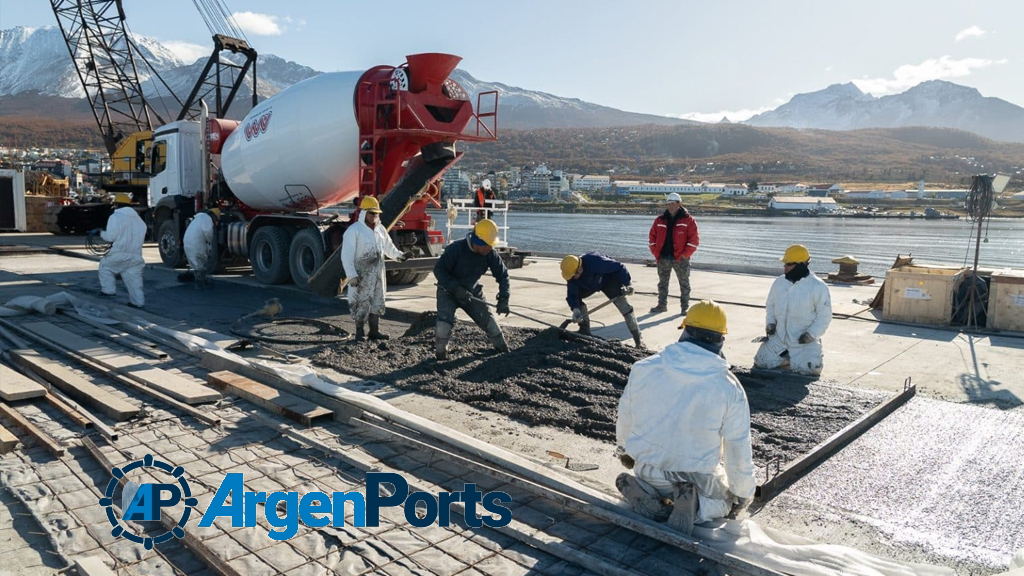 Puerto de Ushuaia: proyectan sumar metros a la actual obra de ampliación