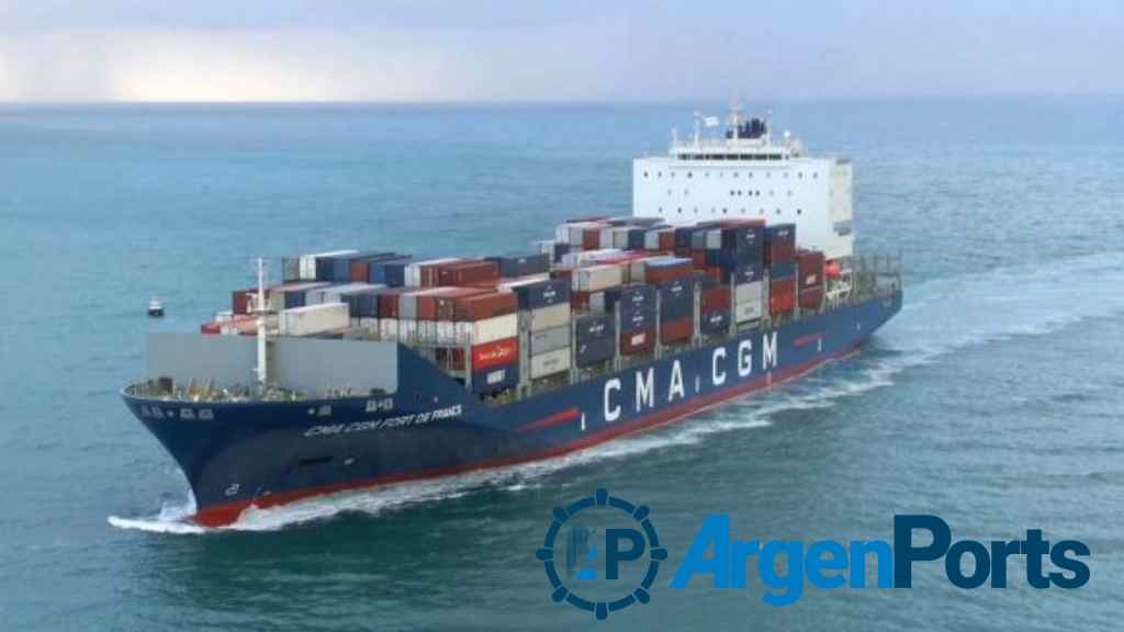 El puerto de Mar del Plata amplía su transporte de cargas con escalas de la naviera CMA CGM