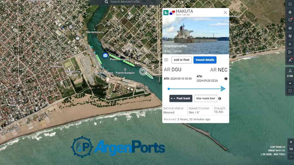 Puerto Quequén restablece su sistema de AIS de Identificación Automática de Buques