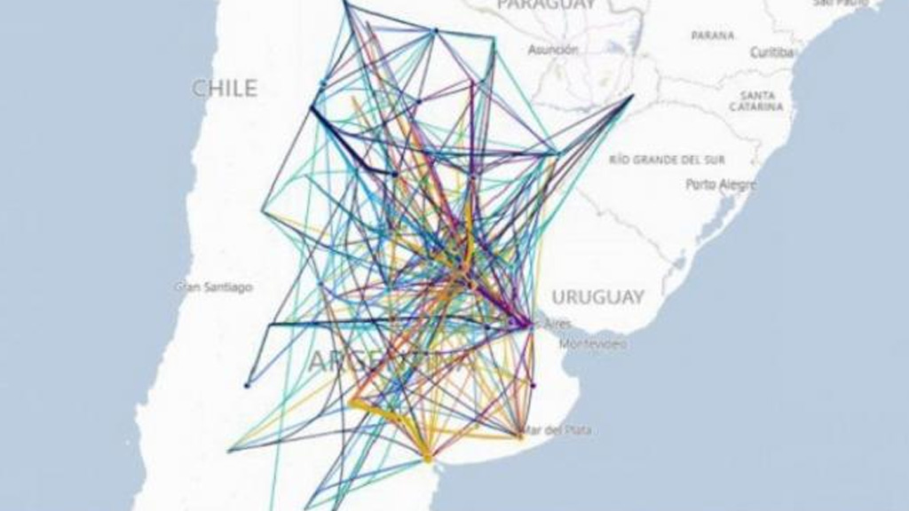 El 64% de los granos transportados va a los puertos de Rosario, Bahía Blanca y Quequén