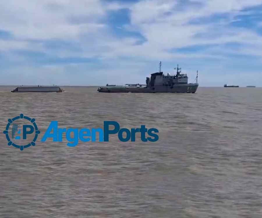 Destacan el uso del canal Magdalena para llevar una gran compuerta a Puerto Belgrano