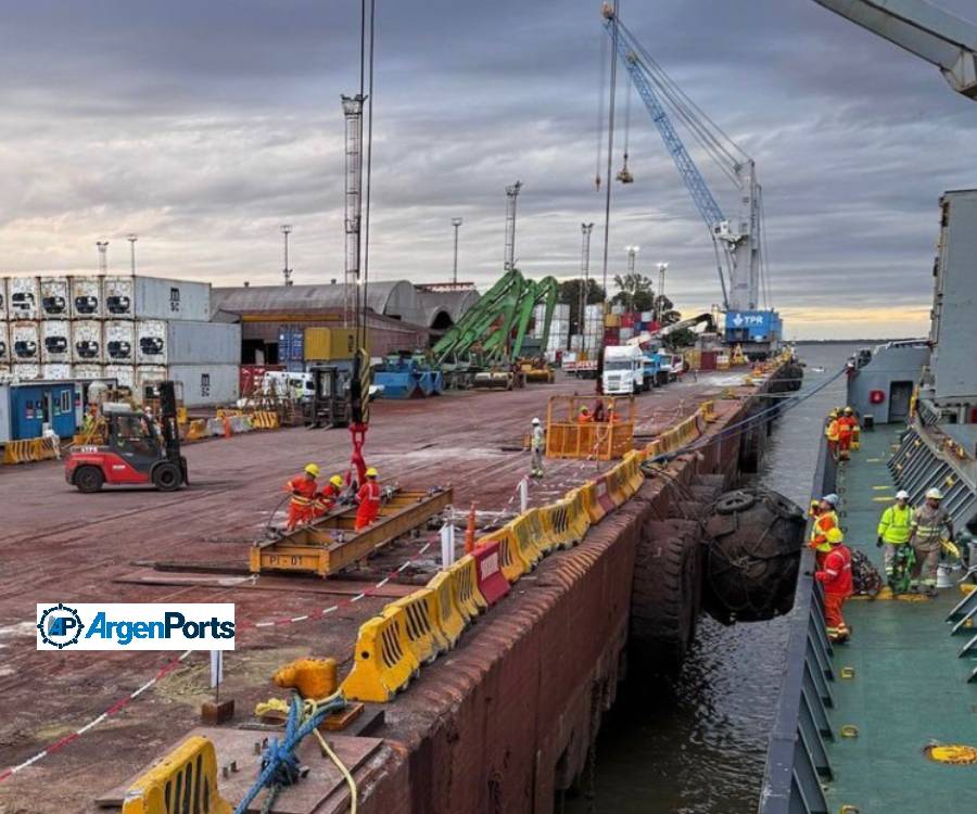 El sector siderúrgico del Puerto de Rosario retoma operaciones con protocolos renovados